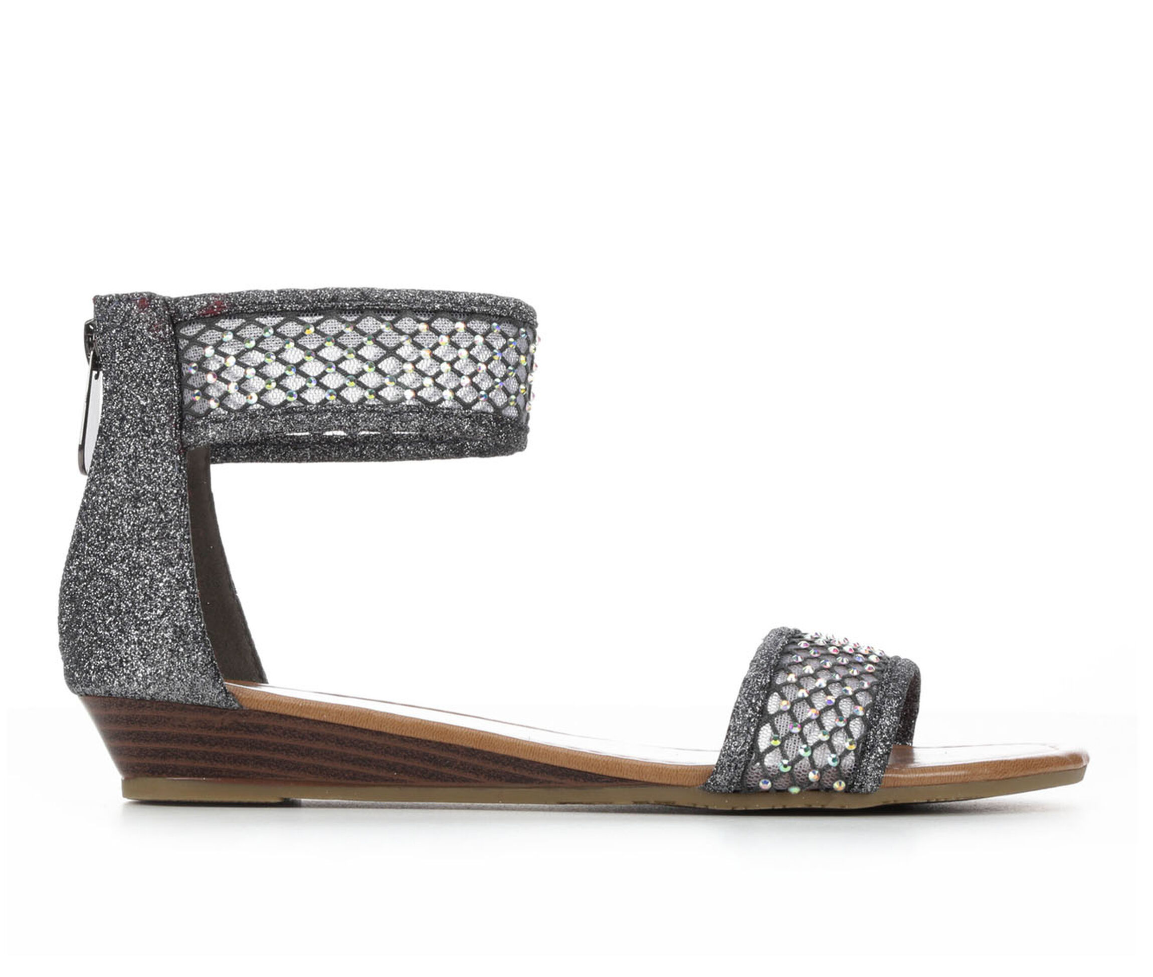 Customer Favorite Daisy Fuentes Gelilia Women's Sandal (Gray - Size 8.5 -  FABRIC) | AccuWeather Shop